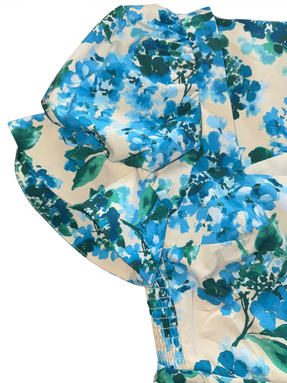 Tuckernuck Hydrangea Floral Matching Set Puff Sleeve Top & Mini Skirt Sz Medium - Picture 6 of 17